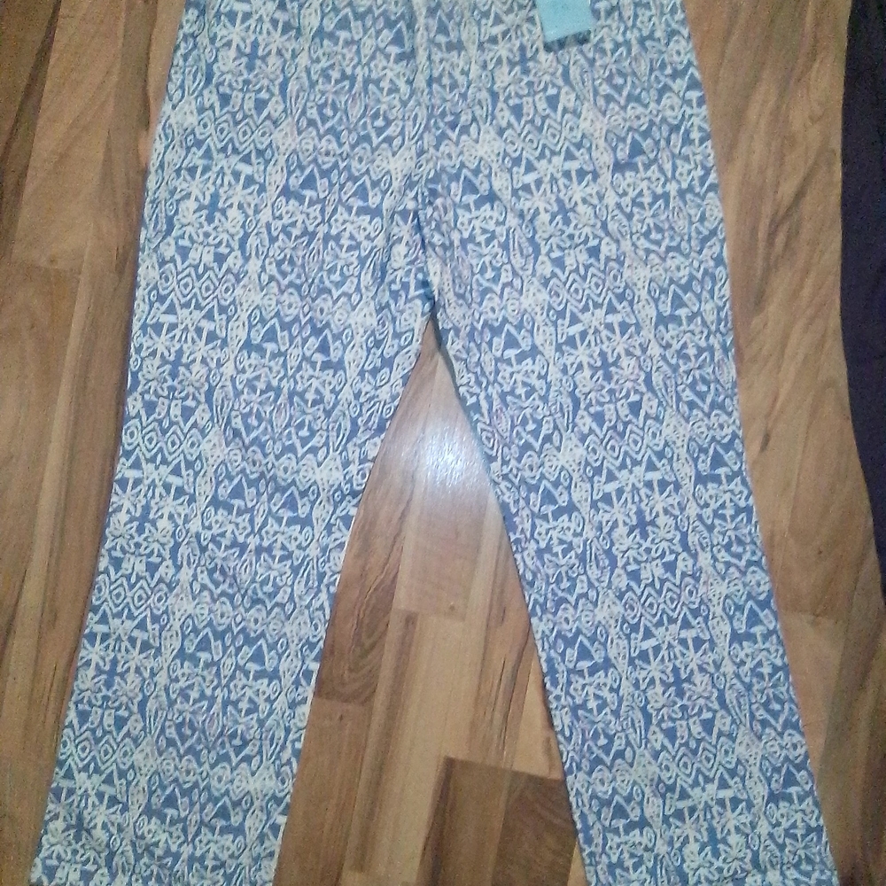 Women's Blue Patterned Jeans